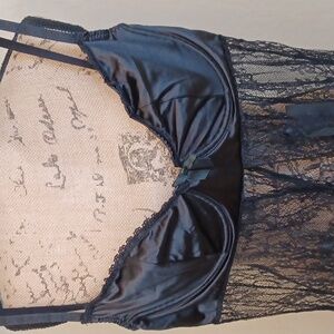 DOLLSKILL WIDOW XXL BLACK LACE INTRIGUING MYSTIC LINGERIE SET MESH SHEER FLORAL